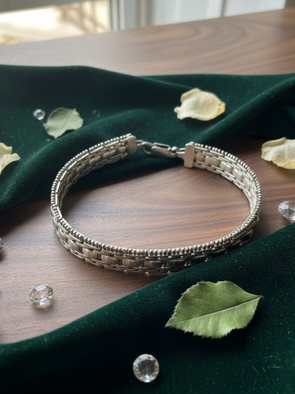 Classic Silver Link Chain Bracelet for Women - Picture 3 of 10